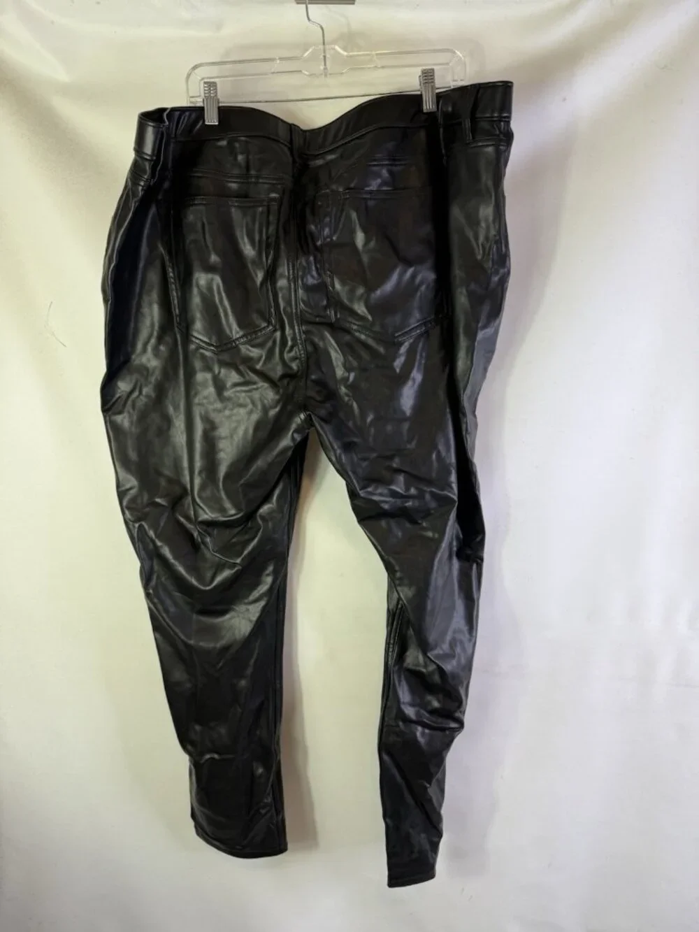 New Abercrombie & Fitch Curve Love The Skinny High Rise Faux Leather Pants